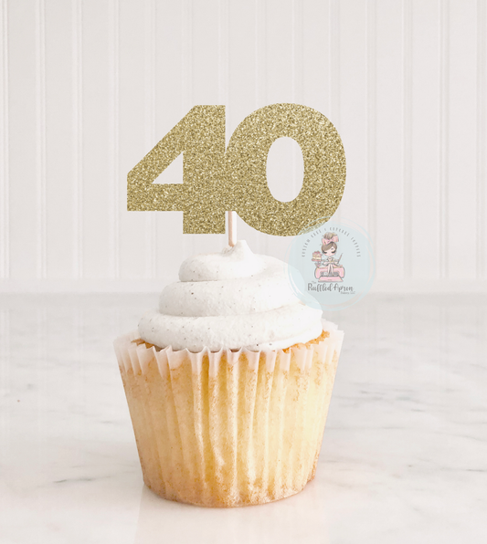 Forty Cupcake Toppers
