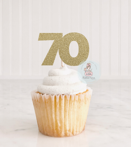 Seventy Cupcake Toppers