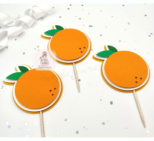 Orange Cupcake Toppers