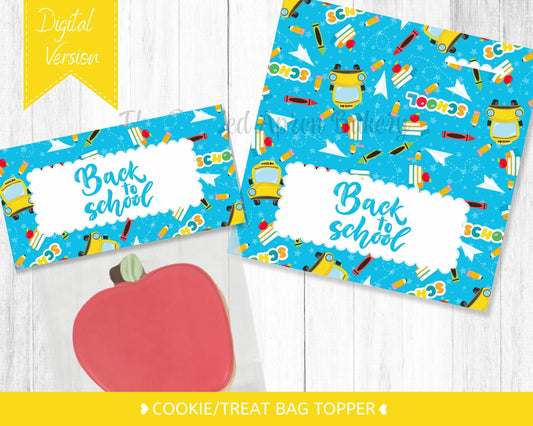 Back to School Cookie Bag Topper
