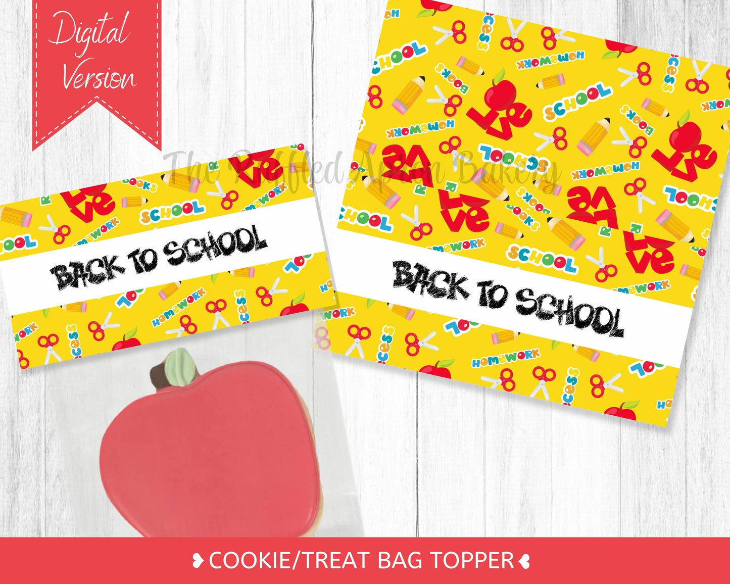 Back to School Cookie Bag Topper