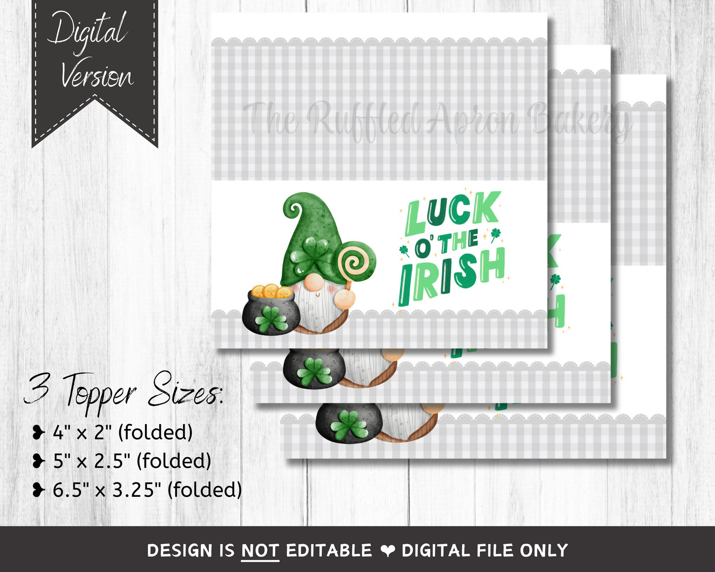 Luck of the Irish Cookie Bag Topper