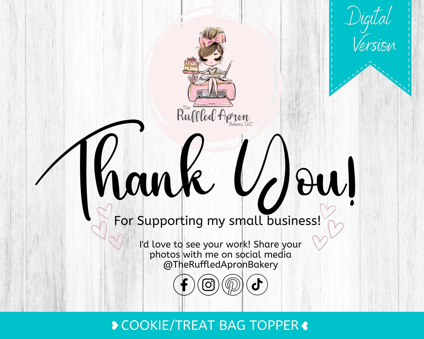Thank You Teacher Appreciation Cookie Bag Topper