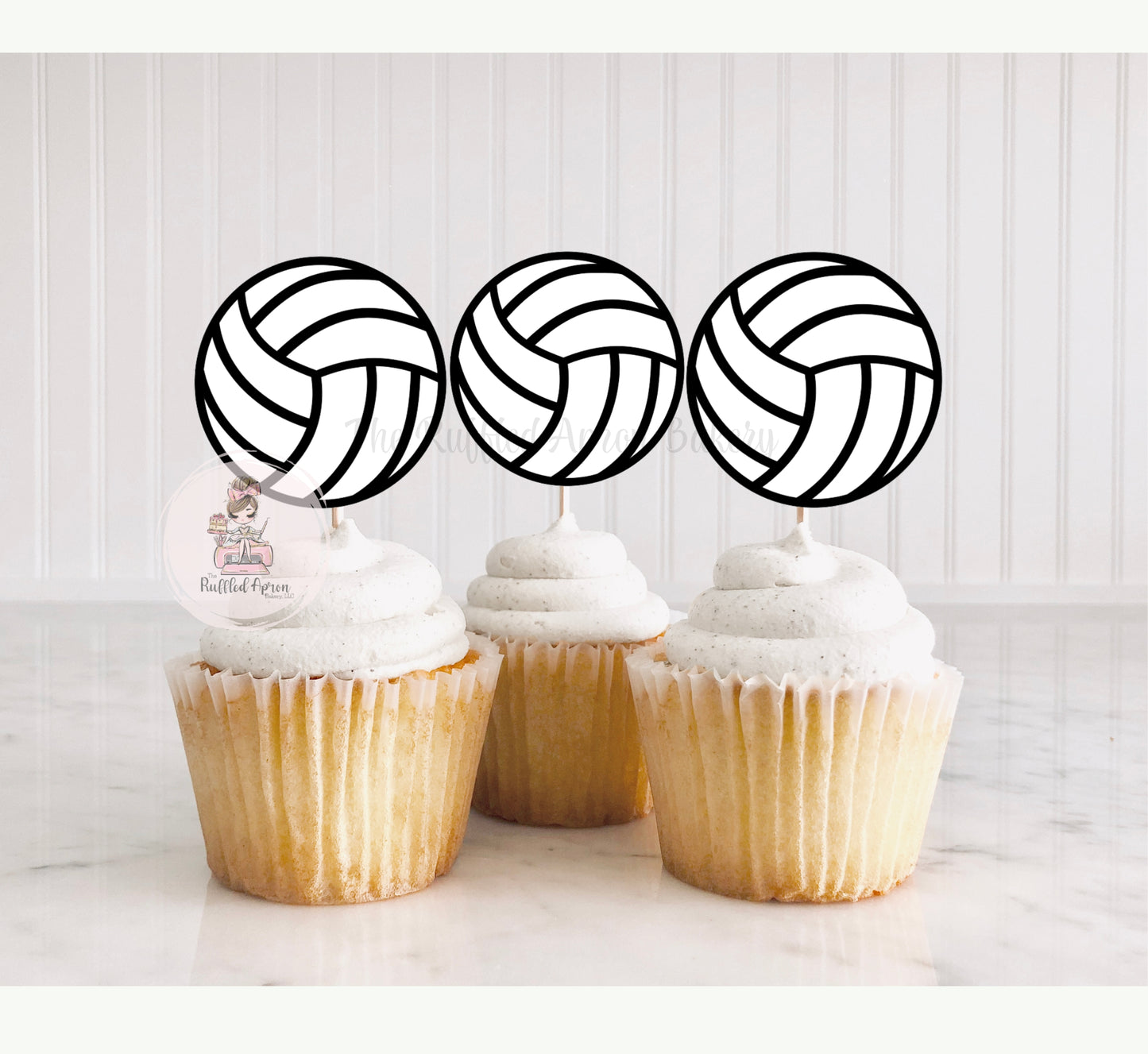 Volleyball Cupcake Toppers