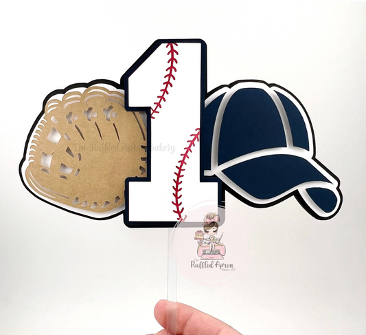 Baseball Hat & Glove Cake Topper