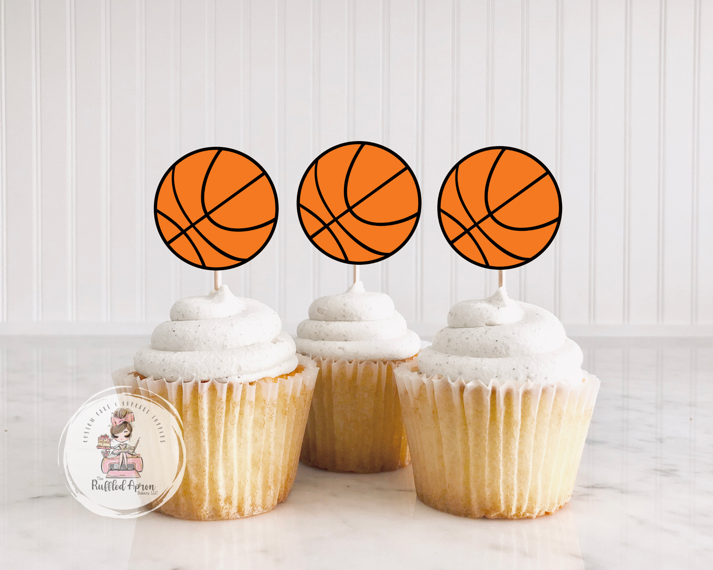 Basketball Cupcake Toppers