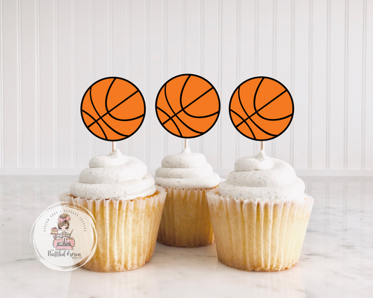 Basketball Cupcake Toppers
