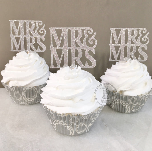 Mr & Mrs Cupcake Toppers 2